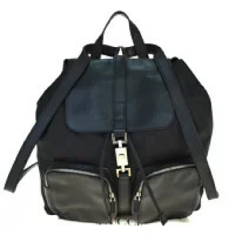 Gucci Backpack GG Black Leather